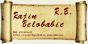 Rajin Belobabić vizit kartica